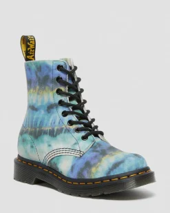Online 1460 Pascal Tie Dye Leren Veterlaarzen WOMENS Suède|Veterlaarzen