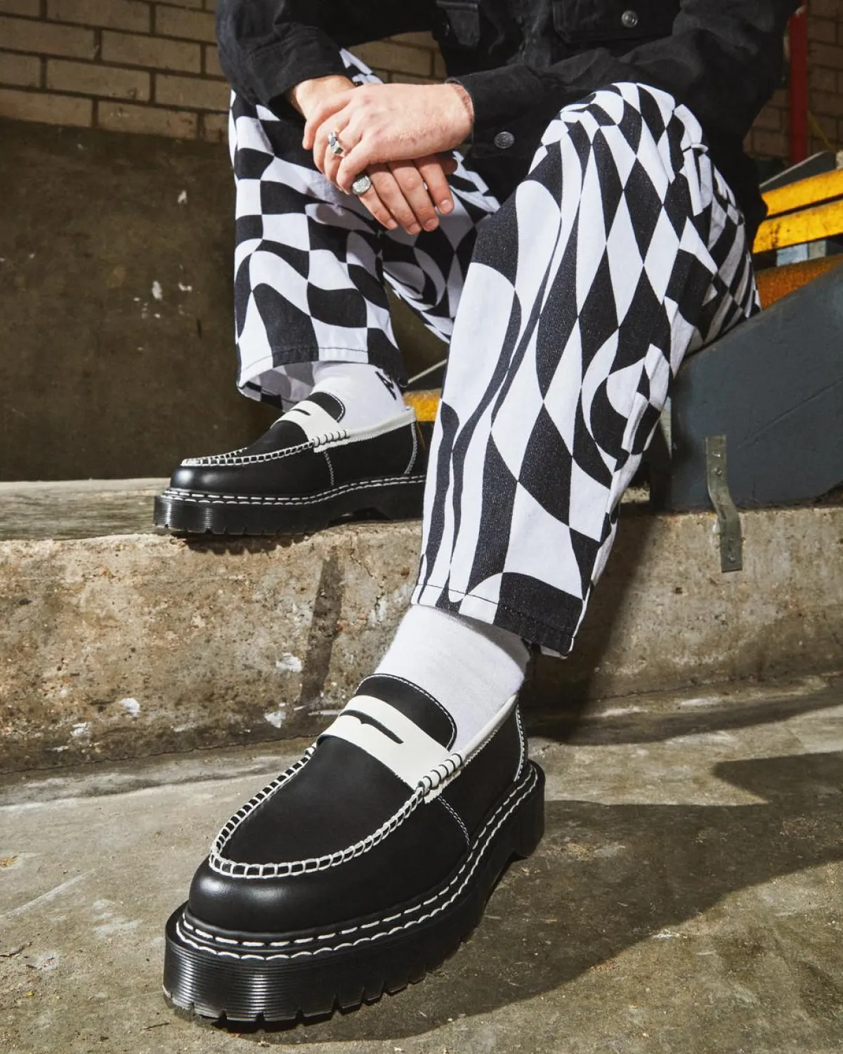 Shop Penton Bex Contrasterende Leren Loafers MENS Loafers|Schoenen