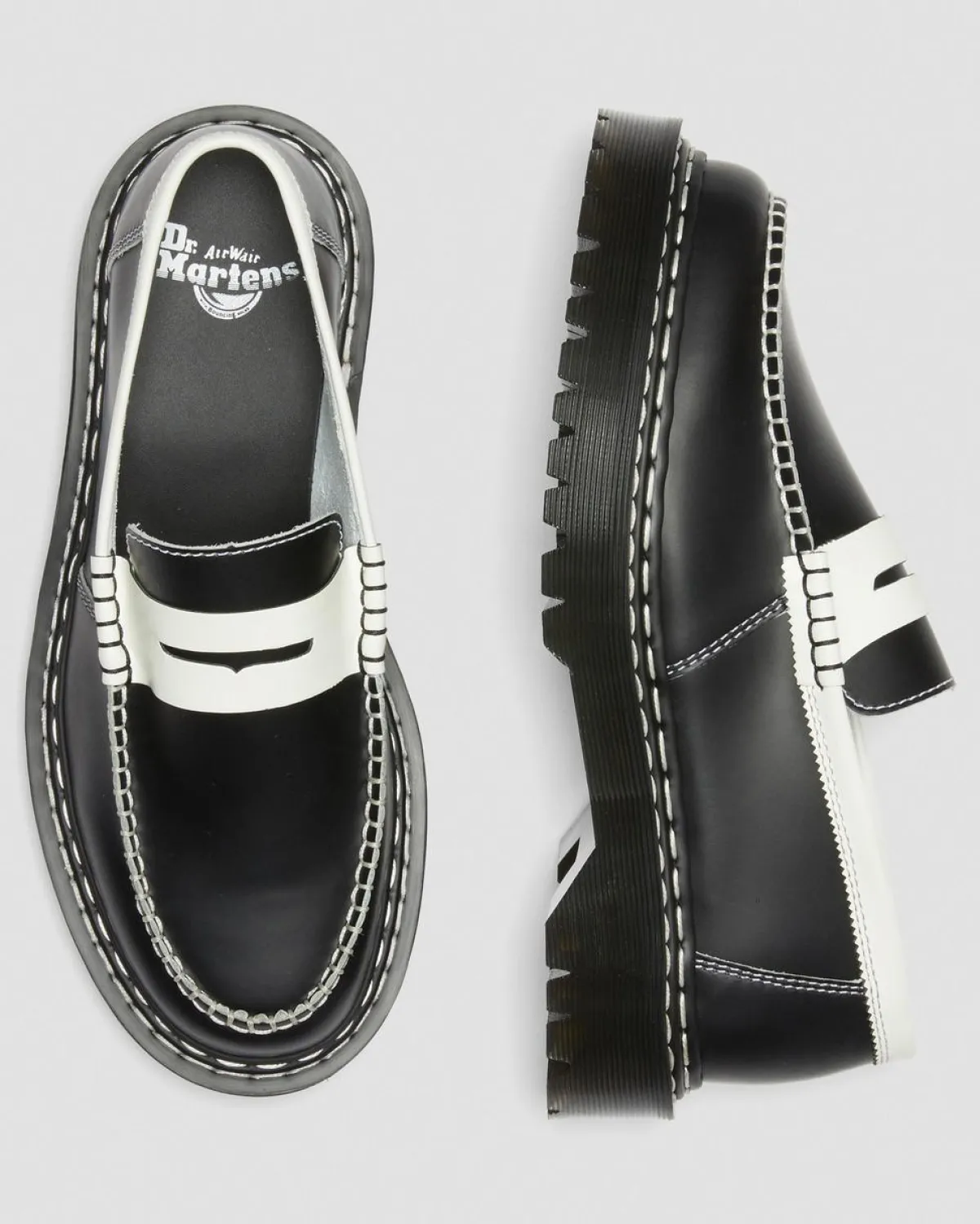 Shop Penton Bex Contrasterende Leren Loafers MENS Loafers|Schoenen