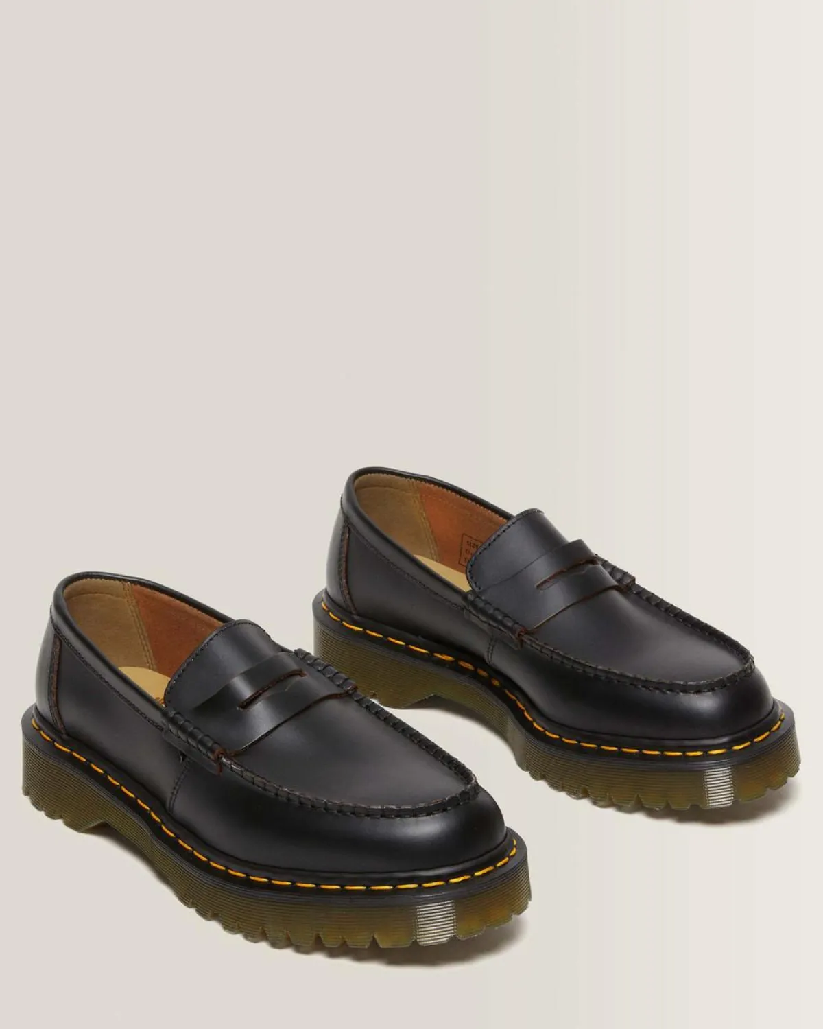 Shop Penton Bex Gele Steek Quilon Leren Loafers UNISEX Made In England|Made In England Schoenen