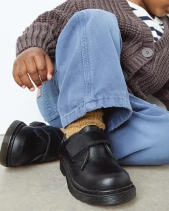 Sale Peuter Kamron Leren Velcro Oxford Schoenen met Band KIDS Meisjes Schoolschoenen|Jongens Schoolschoenen