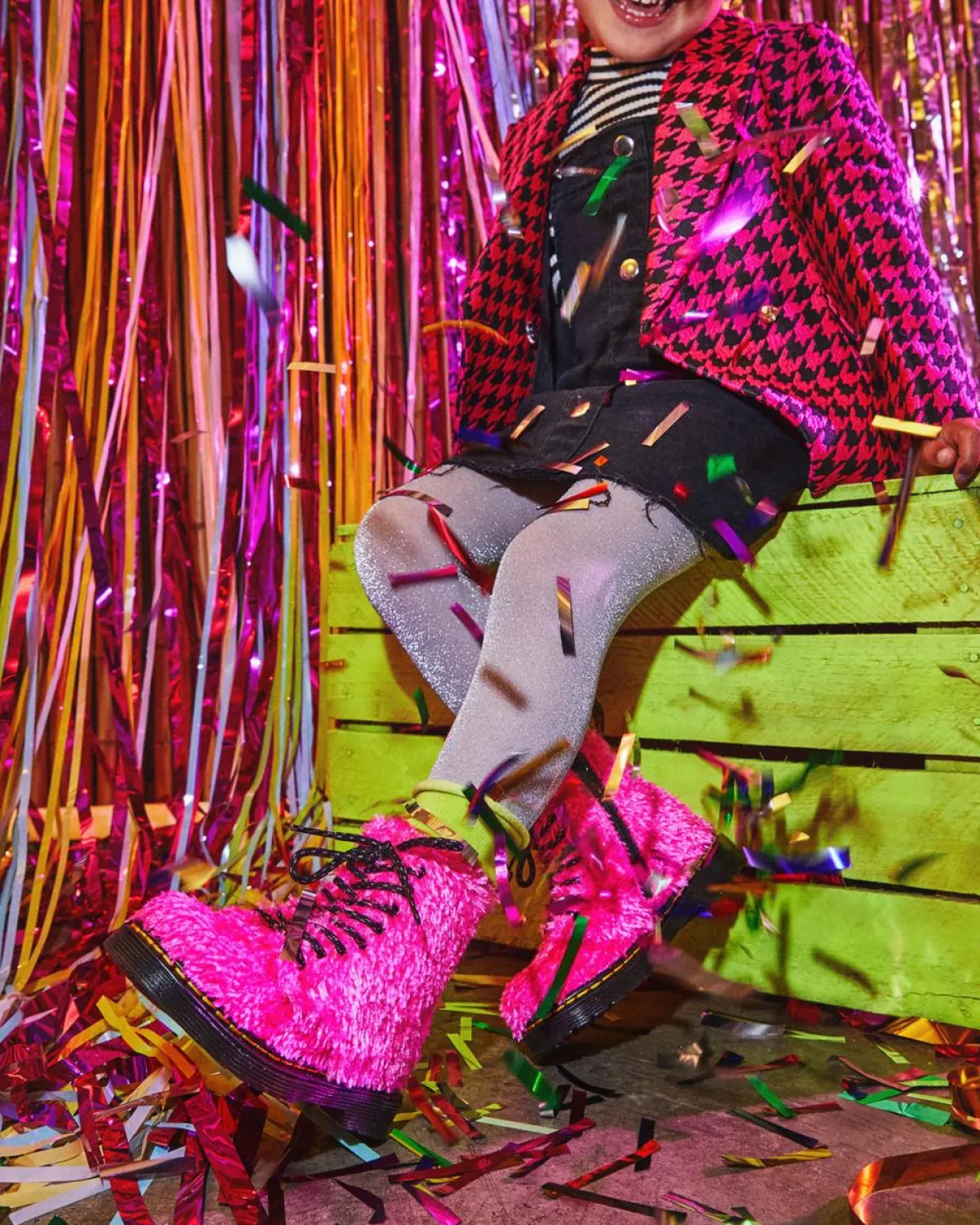 Shop Peuter 1460 Pascal Tinsel Bont Veterlaarzen UNISEX Sale Voor Kinderen|Laarzen