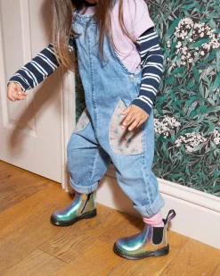 Outlet Peuter 2976 Regenboog Gekreukte Leren Chelsea Laarzen UNISEX Sale Voor Kinderen|Laarzen