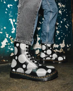 Online 1460 Polka Dot Smooth Leren Laarzen WOMENS Veterlaarzen