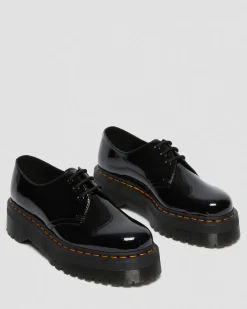 Best Sale 1461 Quad Lakleren Platform Schoenen WOMENS Veterschoenen|Schoenen