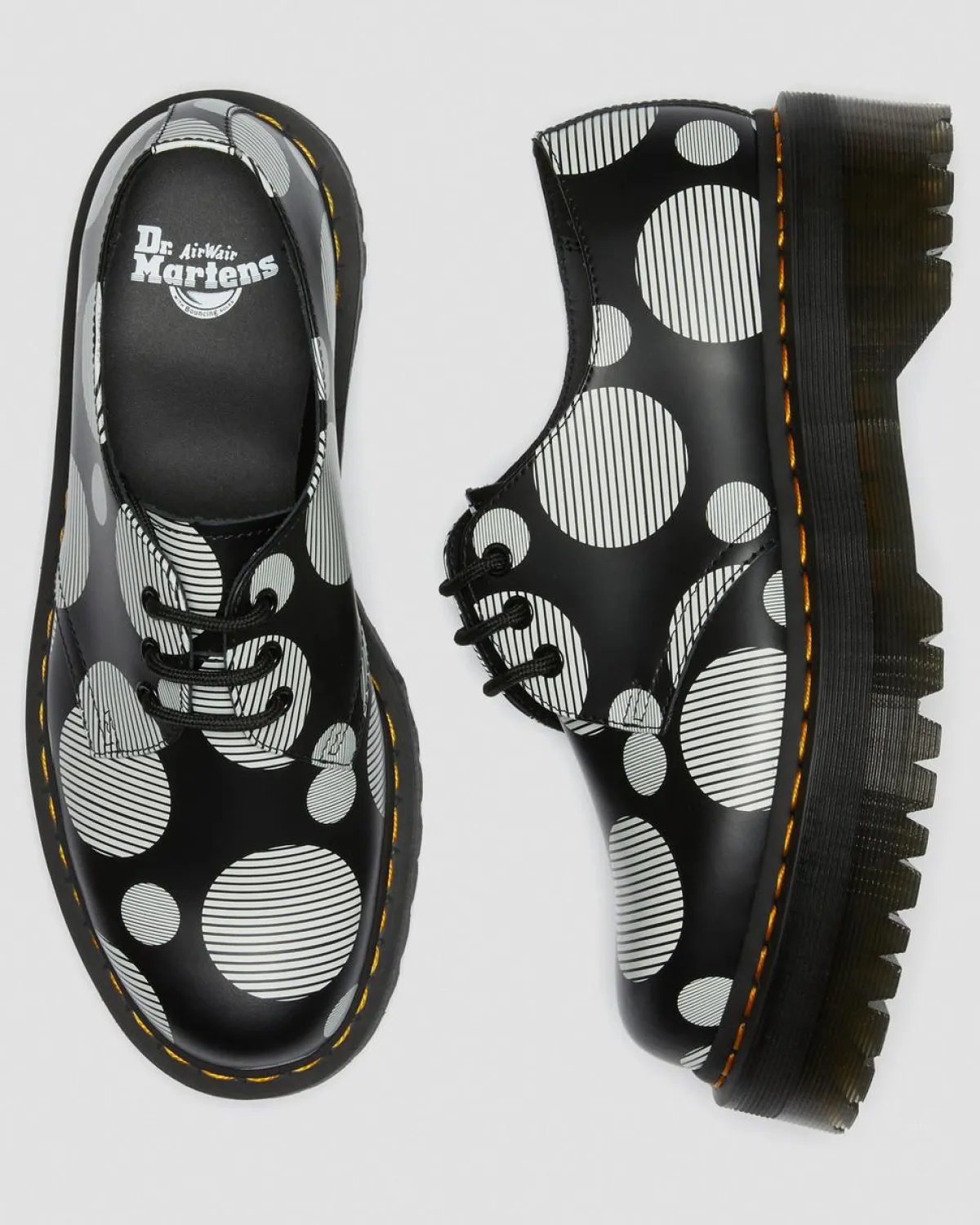 Cheap 1461 Quad Polka Dot Smooth Leren Platform Schoenen WOMENS Platform Schoenen|Schoenen