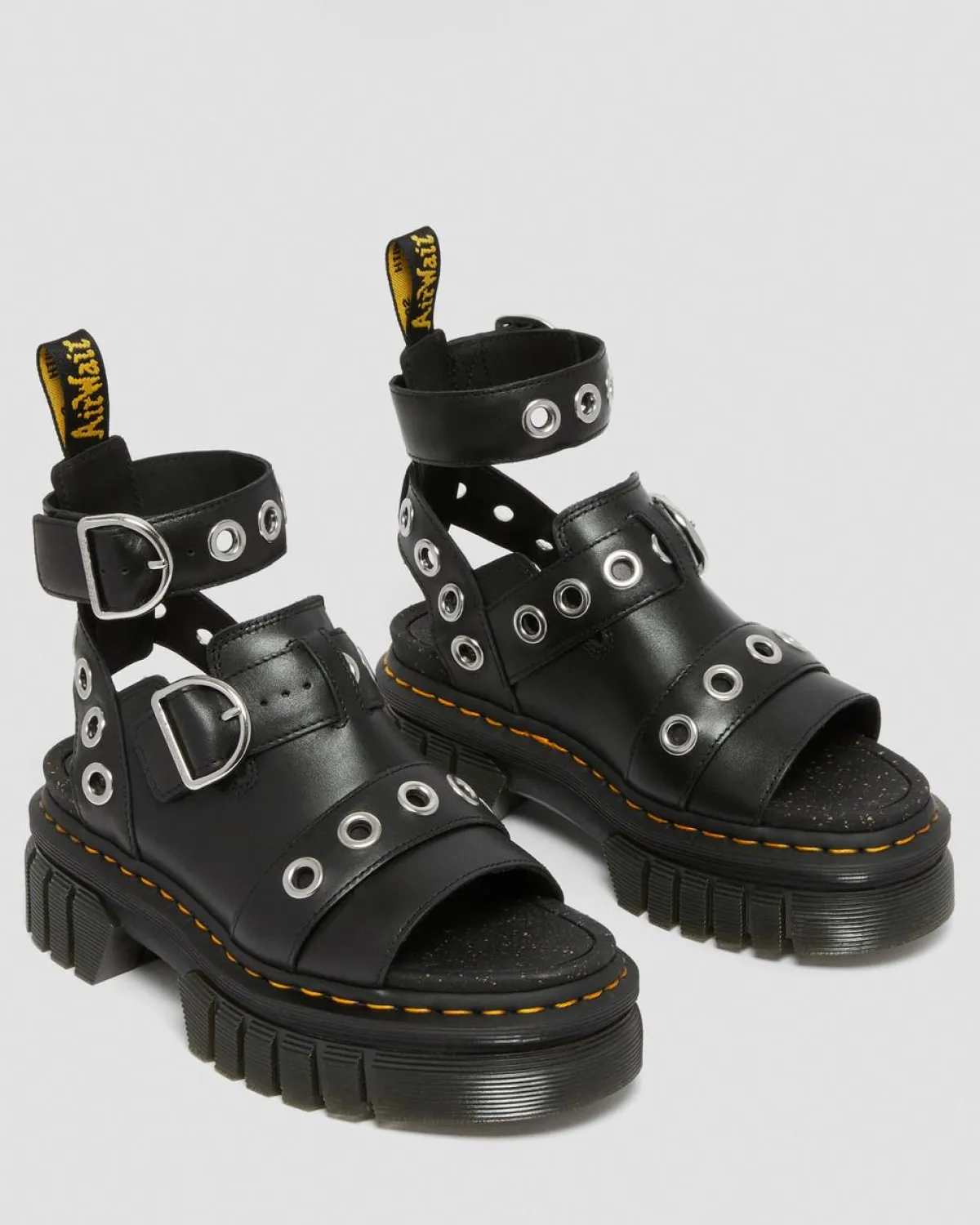 Outlet Ricki Hardware Nappa Lux Leren Platform Sandelen WOMENS Dames Sale|Lichte Sandalen