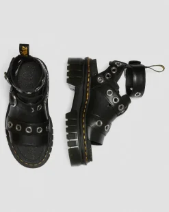 Outlet Ricki Hardware Nappa Lux Leren Platform Sandelen WOMENS Dames Sale|Lichte Sandalen
