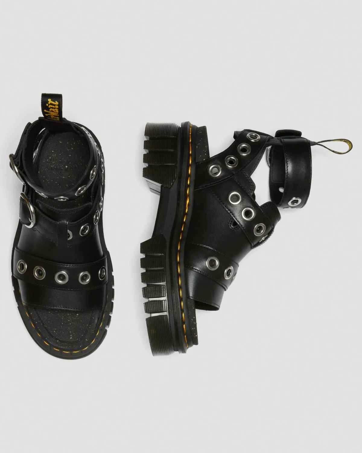 Outlet Ricki Hardware Nappa Lux Leren Platform Sandelen WOMENS Dames Sale|Lichte Sandalen