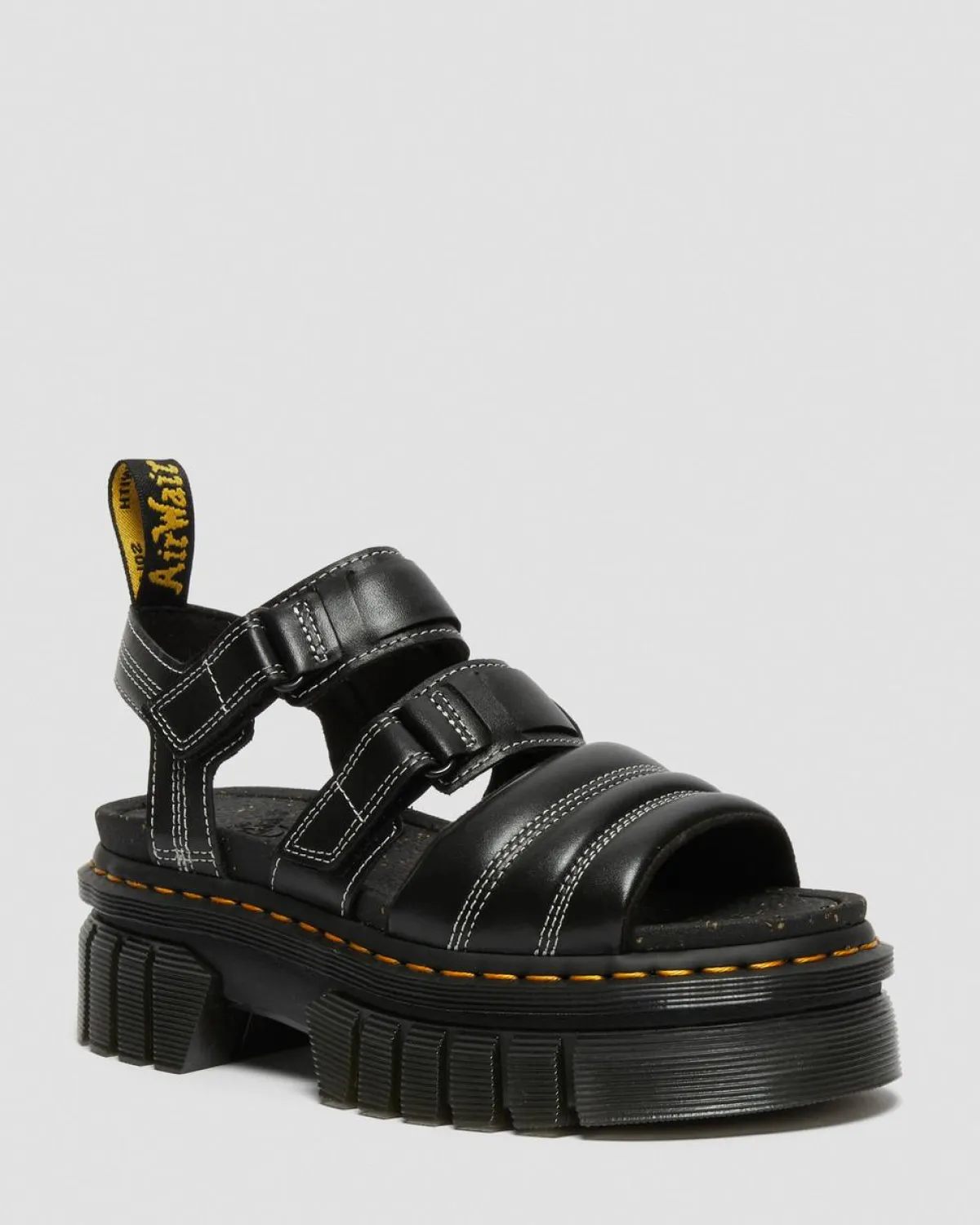 Outlet Ricki Leren Sandalen met 3 Riemen UNISEX Dames Sale|Lichte Sandalen