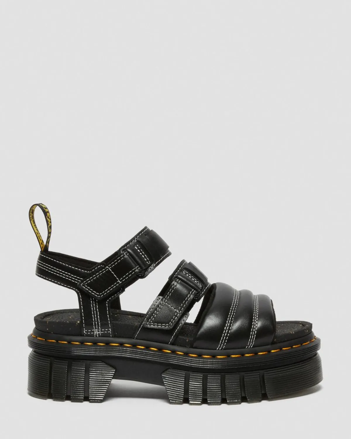 Outlet Ricki Leren Sandalen met 3 Riemen UNISEX Dames Sale|Lichte Sandalen