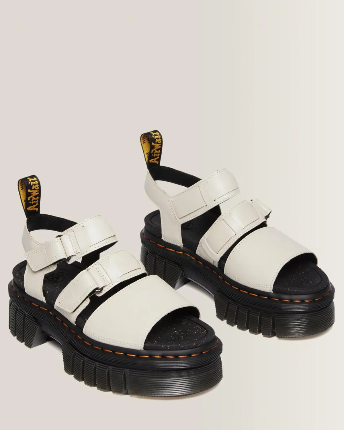 Cheap Ricki Nappa Lux Leren Platform Sandelen met 3 Banden WOMENS Lichte Sandalen|Platform Sandalen