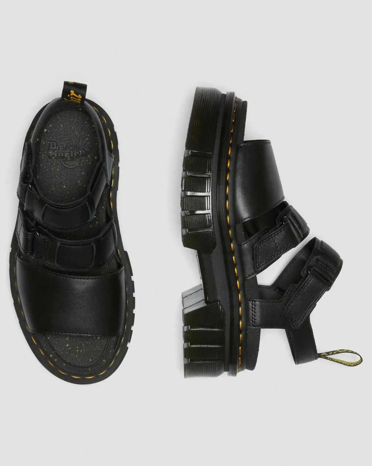 Discount Ricki Nappa Lux Leren Platform Sandelen met 3 Banden WOMENS Lichte Sandalen|Platform Sandalen