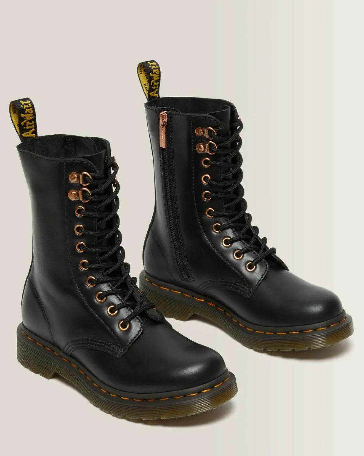 Fashion 1490 Rosé Goud Hoge Leren Laarzen GIFTS Hoge Laarzen|Laarzen