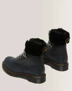 Store 1460 Serena Collar Imitatiebont Gevoerde Enkellaarzen UNISEX Veterlaarzen|Enkellaarzen