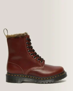 Outlet 1460 Serena Imitatiebont Gevoerde Enkellaarzen UNISEX Dames Sale|Laarzen