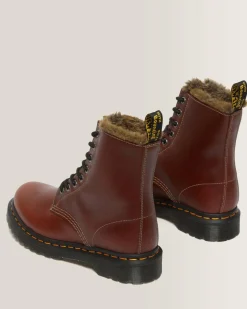 Outlet 1460 Serena Imitatiebont Gevoerde Enkellaarzen UNISEX Dames Sale|Laarzen