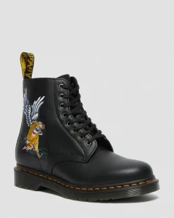 Cheap 1460 Souvenir Geborduurde Leren Laarzen UNISEX Enkellaarzen|Veterlaarzen