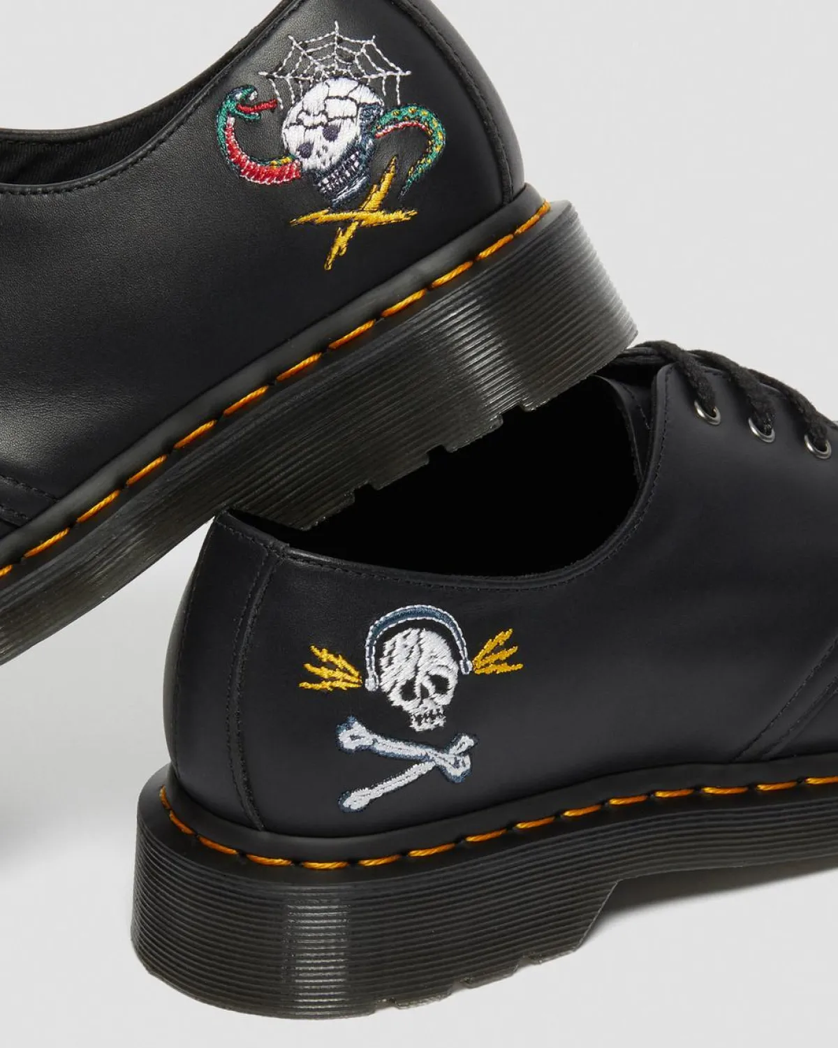 Hot 1460 Souvenir Geborduurde Leren Schoenen GIFTS Veterschoenen