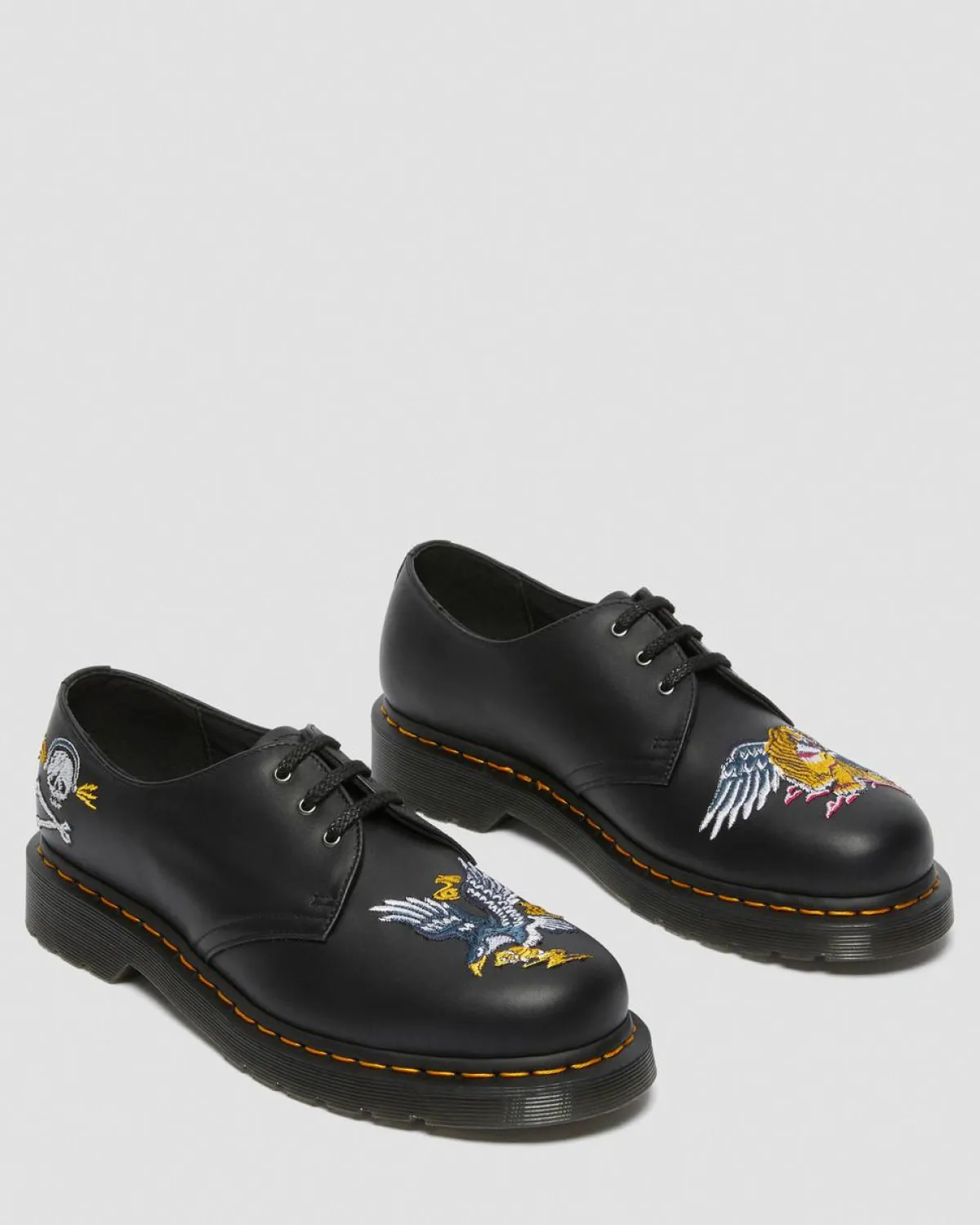 Hot 1460 Souvenir Geborduurde Leren Schoenen GIFTS Veterschoenen