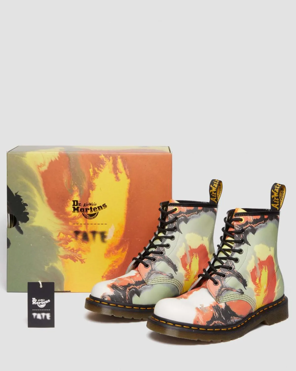 Store 1460 Tate Volcanic Flare Leren Laarzen UNISEX Enkellaarzen|Veterlaarzen