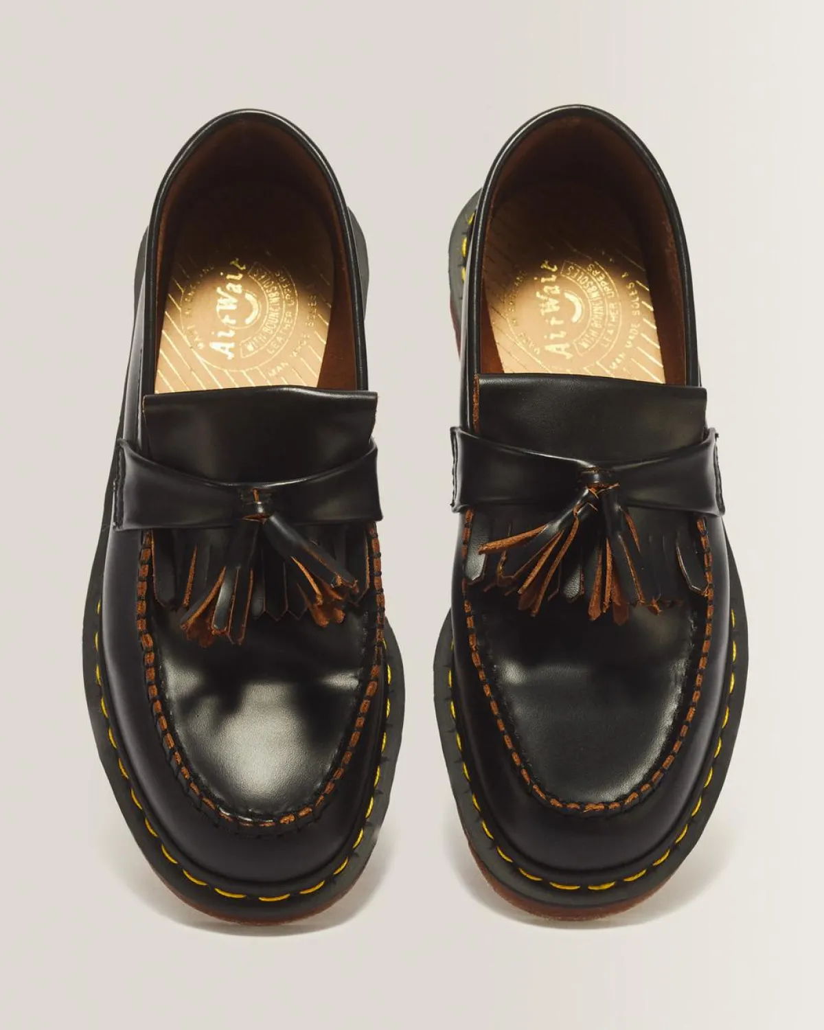 New Vintage Made in England Quilon Leren Tassel Loafers WOMENS Made In England|Nette Schoenen