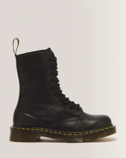 Outlet 1490 Virginia Leren Hoge Laarzen WOMENS Winterlaarzen|Veterlaarzen