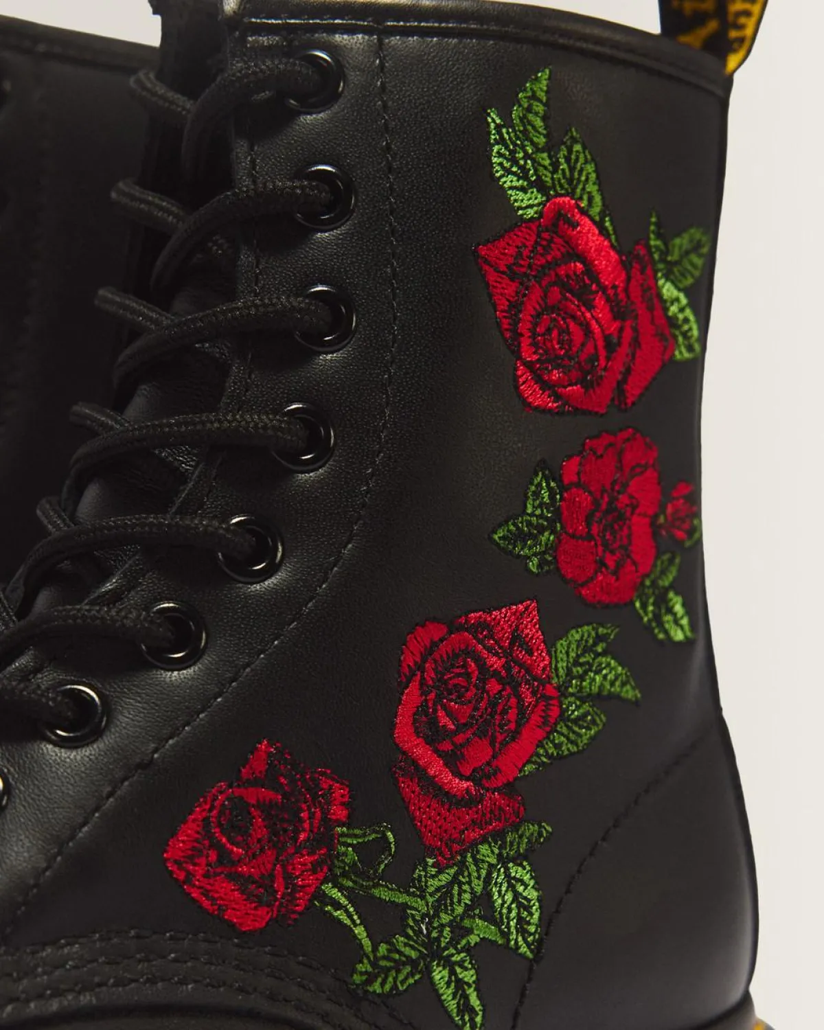 Flash Sale 1490 Vonda Rose Leren Veterlaarzen met Bloemenprint UNISEX Veterlaarzen|Enkellaarzen