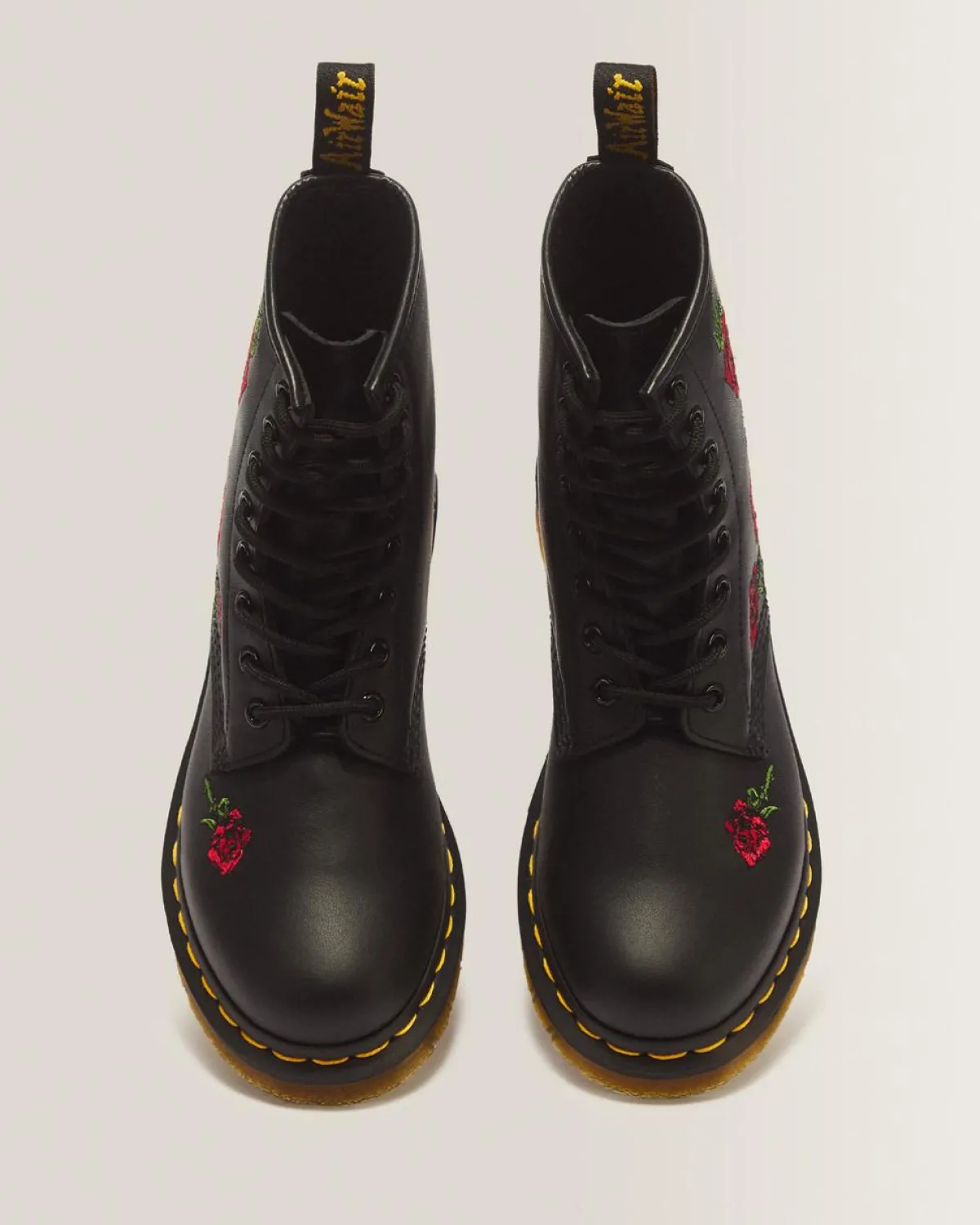 Flash Sale 1490 Vonda Rose Leren Veterlaarzen met Bloemenprint UNISEX Veterlaarzen|Enkellaarzen