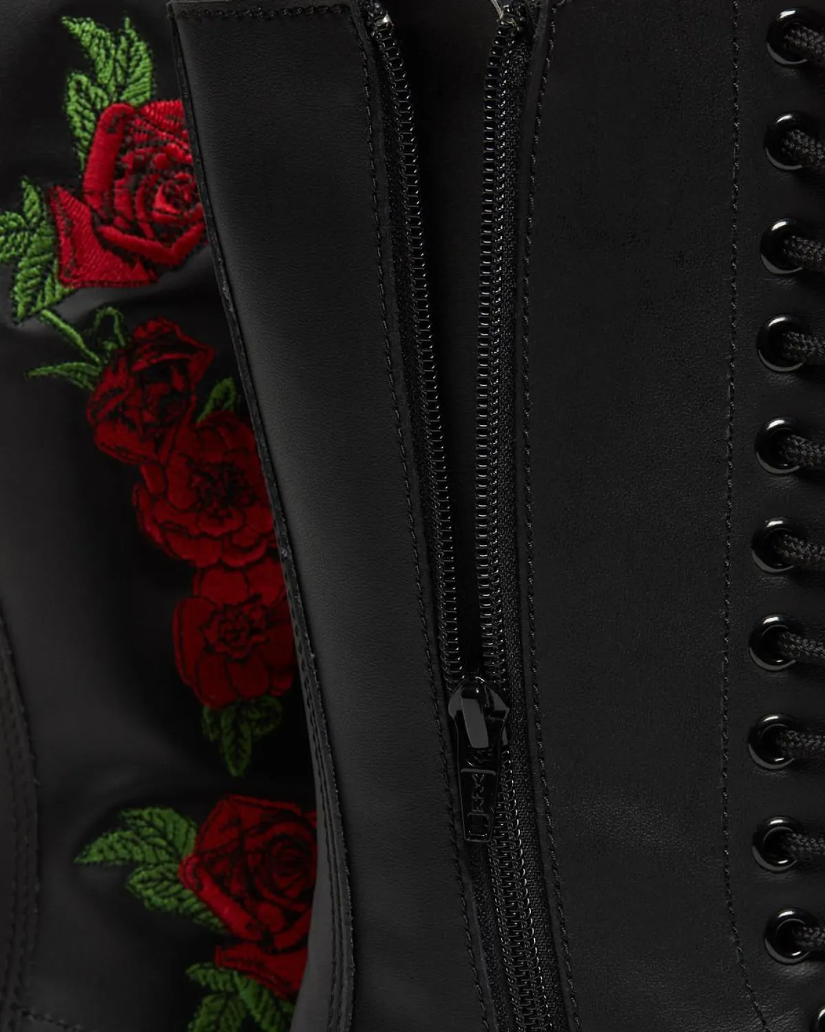 Fashion 1914 Vonda Rose Leren Veterlaarzen met Bloemenprint UNISEX Hoge Laarzen|Winterlaarzen