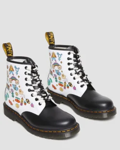 Outlet 1460 Wednesday Holmes Pride Smooth Leren Laarzen MENS Enkellaarzen|Veterlaarzen