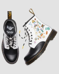 Outlet 1460 Wednesday Holmes Pride Smooth Leren Laarzen MENS Enkellaarzen|Veterlaarzen