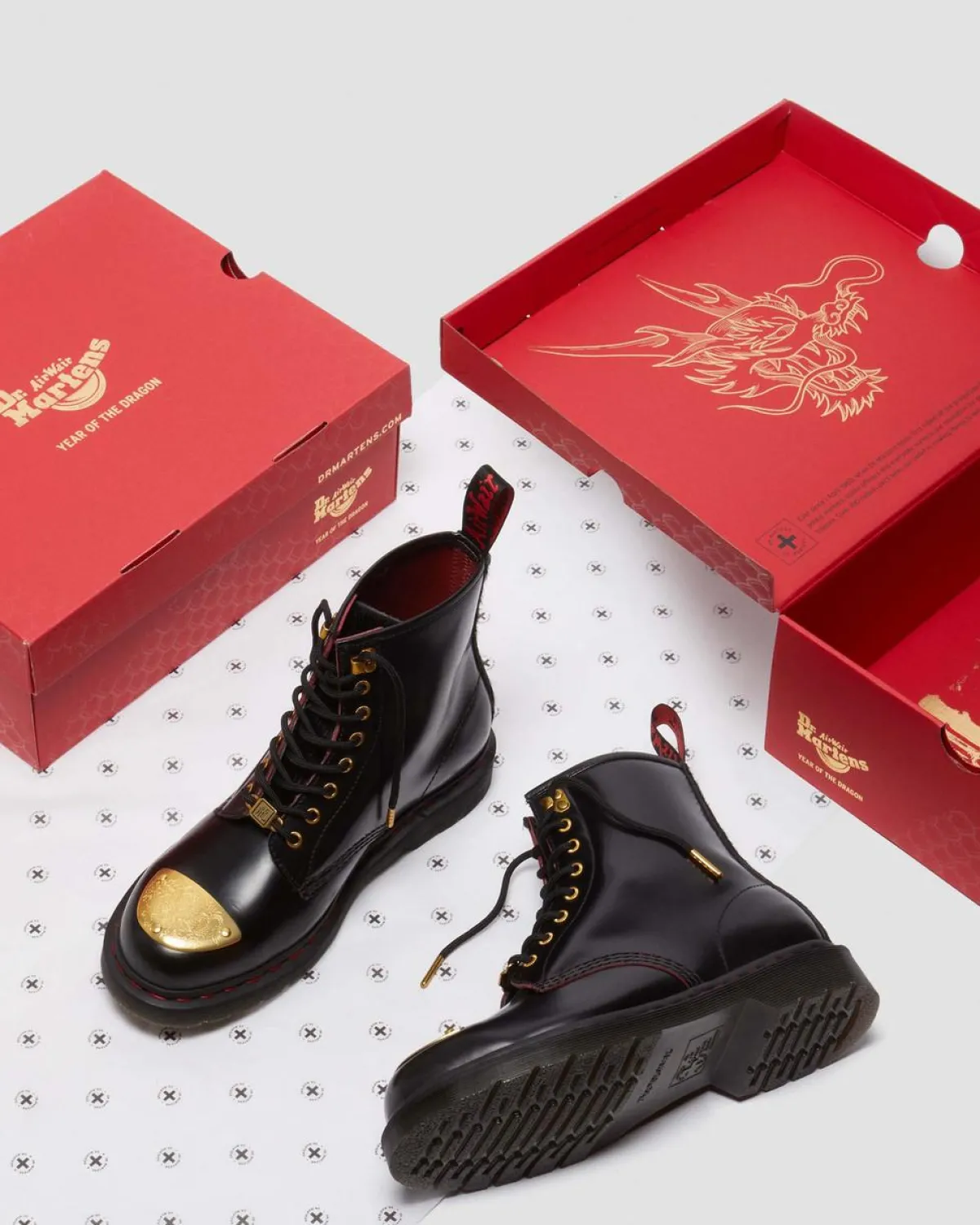 Outlet 1460 Year of the Dragon Leren Laarzen Originals|Enkellaarzen