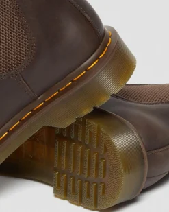 Fashion 2976 Yellow Stitch Crazy Horse Leren Chelsea Boots MENS Trending Stijlen|Enkellaarzen