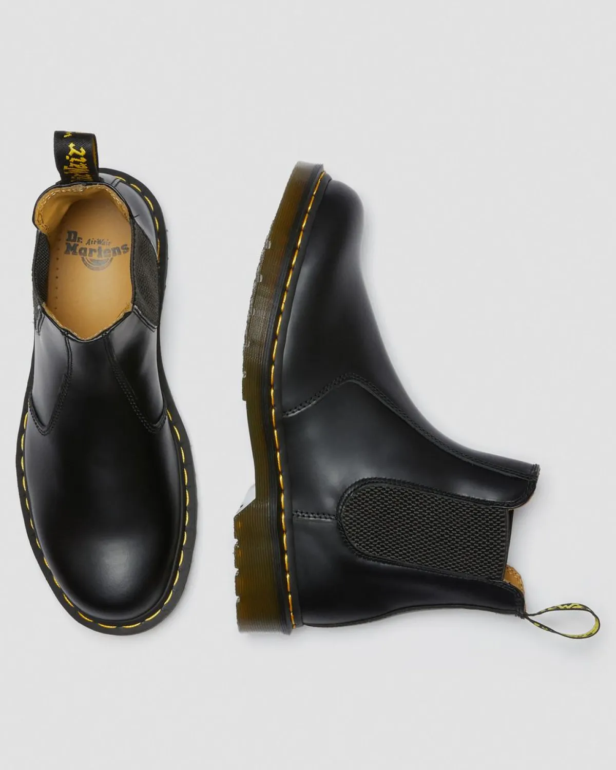 Hot 2976 Yellow Stitch Smooth Leren Chelsea Boots TRENDING-STYLES-UK Originals|Trending Stijlen